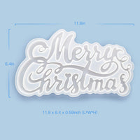 Panamalar - Molde de resina de silicona con letra navideña 3D, moldes de resina epoxi de silicona, para manualidades hechas a mano, adornos de Navidad, decoración del hogar, regalo de Navidad - Arteztik
