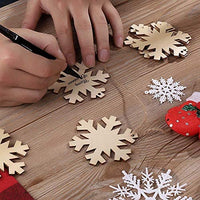 4 piezas grandes sin terminar pintables en blanco de madera de 11.6 x 11.8 pulgadas decoración de festivales de Navidad, árbol de Navidad colgante de madera para niños DIY arte manualidades (letras caseras) - Arteztik
