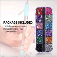 Bolígrafo mágico de pintura con diamantes de imitación 5D para pintura de punto de cruz, accesorios de bordado de doble cabeza, bolígrafo manual y diamantes de imitación, multifunción - Arteztik
