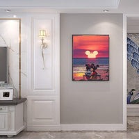 Karyees pintura por números Disney DIY pintura por números kits DIY lienzo pintura por números Disney Sunset Beach acrílico pintura para decoración del hogar por números para adultos niño principiante Disney Beach16 x 20 in - Arteztik

