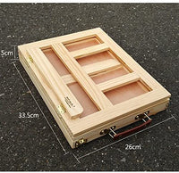 Caballete de mesa ajustable Kuyal, caja de bocetos de madera con 4 engranajes ajustables y cajón de almacenamiento (cajón de 1 capa) - Arteztik
