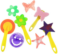 FOVERN1 60 piezas de pintura de esponja para niños, kit de pinceles de pintura para niños, juego de pinceles de pintura de espuma, tazas de pintura con 1 delantal de pintura impermeable - Arteztik
