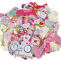 Pegatinas para álbumes de recortes, 80 unidades, pegatinas de cartulina, pegatinas de amor, pegatinas de enmascaramiento decorativas para personalizar laptop, álbum de recortes, planificador diario y manualidades - Arteztik
