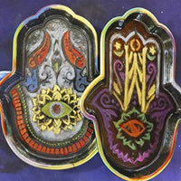 2 moldes de resina de plato de hamsa, molde de fundición de epoxi de silicona para jabonera, bandeja de joyas, placa de decoración del hogar - Arteztik
