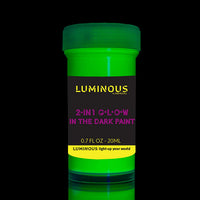 Pintura luminosa 2 en 1 brillante en la oscuridad y UV negra – Juego de 8 pinturas fluorescentes y autónomas luminosas – Pintura fosforescente – Pintura de neón brillante por individuall - Arteztik
