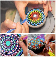 Pili-Paradise - Juego de 35 herramientas para pintar con mandala, plantilla, bolígrafo, pinceles, bandeja de pintura para pintar rocas - Arteztik
