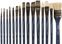 Mont Marte - Juego de 15 pinceles de pintura de primera calidad, incluye 15 pinceles diferentes en una caja enrollable con cierre magnético, apto para acuarela, acrílico y pintura al óleo - Arteztik
