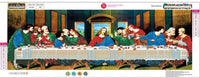 Pintura de diamantes de la última cena – PigBoss 5D DIY pintura de diamantes por números Rhinestone Religión pintura de regalo decoración del hogar (31.5 x 11.8 pulgadas) - Arteztik
