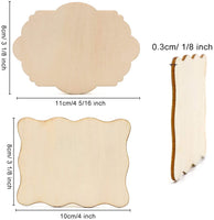 Adornos de madera sin terminar, PETUOL DIY 32 piezas de 3.9 x 3.0 in creativo irregular en blanco rebanadas naturales de madera para manualidades, pintura, pirografía, escritura, accesorios para fotos, posavasos y decoraciones del hogar - Arteztik
