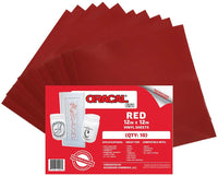 (5), (10), (20), (25), (30), (40) o (50) hojas de 12.0 x 12.0 in – Oracal 651 Vinilo adhesivo rojo para manualidades para críquit, silueta, camafeo, cortadores de manualidades, impresoras y calcomanías – Acabado brillante - Arteztik
