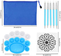 Juego de 35 herramientas de punteado de mandala, herramientas de pintura, kit de plantillas de mandala para pintura de rocas, punteado de uñas, dibujo y suministros de arte de dibujo - Arteztik
