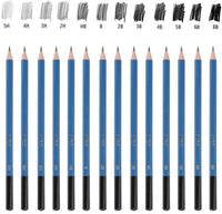 YOTINO Juego de lápices de dibujo y boceto, 35 piezas, juego de lápices de dibujo profesional con cremallera, kit de dibujo con bastones de carbón de grafito para adultos y niños - Arteztik
