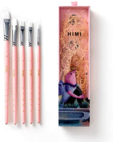 HIMI—Gouache/Watercolor Juego de 5 pinceles para pintura acrílica de acuarela para rostro y cuerpo Gouache, bonito regalo para aficionados, niños y adultos (amarillo, pincel de acuarela) - Arteztik
