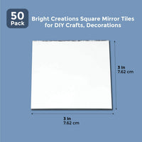 Azulejos cuadrados para decoración del hogar y manualidades (3.0 x 3.0 in, 50 unidades) - Arteztik
