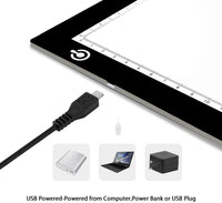 Caja de luz LED para calcar ME456A4 9 x 12 in. ultrafina 0.19 pulg alimentación USB - Arteztik
