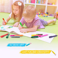 MayMoi - Barras de pintura lavables para niños, adolescentes y adultos, 12 colores, no tóxico, secado rápido - Arteztik
