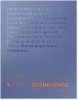 Legion Stonehenge Aqua - Bloque de acuarela (140 prensado en frío, 9.0 x 12.0 in, 15 hojas, color blanco - Arteztik
