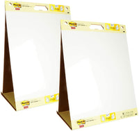 Post-it - Caballete de mesa portátil súper pegajoso con panel de borrado en seco, ideal para profesores y estudiantes virtuales, 20 x 23 pulgadas, 20 hojas/almohadilla, 2 almohadillas, soporte integrado (563DE VAD 2 unidades) - Arteztik
