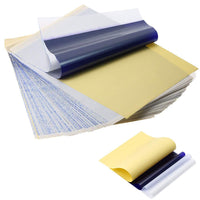 Yuelong 100 hojas de papel de plantilla térmica para tatuajes de papel de plantilla de 4 capas de 8 1/2 x 11 pulgadas de papel de trazado de tatuajes para kit de transferencia de tatuajes suministros de tatuaje (100 unidades) - Arteztik
