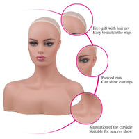 Maniquí L7 hembra de PVC con cabeza de maniquí con hombros para peluca - Arteztik
