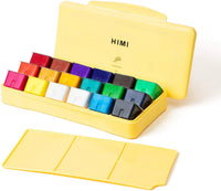 HIMI Gouache - Juego de pintura de 18 colores x 1.0 fl oz, diseño único de jalea, estuche portátil con paleta para artistas, estudiantes, pintura de acuarela opaca - Arteztik
