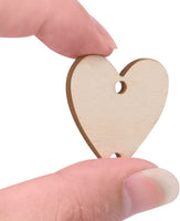 Favide 200 unidades en total, etiquetas de madera con agujeros y anillos de 0.472 in para tarjetas de cumpleaños, San Valentín, tareas, artes y manualidades (juego de 1) - Arteztik
