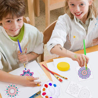 Mandala Dotting Tools – Juego de 33 herramientas de punteado con plantillas de punteado de mandala, plantillas, cepillos y bandeja de pintura – Herramientas de punteado para pintar mandalas rocas dibujo dibujo arte suministros - Arteztik
