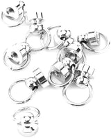 HEEPDD - 10 remaches de piel para manualidades, tornillos de metal de 0.354 in con hebilla de anillo de tirador, aros de latón, perno de montaje de clavos para monedero, cartera, bolso, funda de teléfono, decoración - Arteztik
