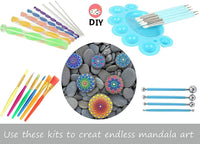 Mandala Dotting Tools, 35pcs Dotting Tools con bolsa de almacenamiento, Mandala Plantillas de pintura, pinceles, bolígrafo para pintar rocas, Nail Art, arcilla de cerámica escultura - Arteztik
