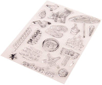 OBANGONG 5 piezas diferentes temáticas frases bonitos patrones de silicona transparente sellos para hacer tarjetas decoración y scrapbooking - Arteztik
