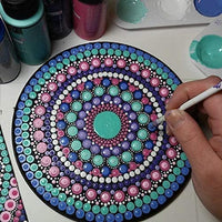 PASISIBICK 10 piezas de cartón redondo negro mandala papel kraft DIY cartones para artista pintor - Arteztik
