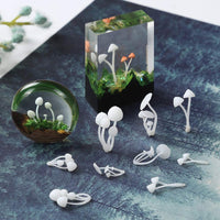 Fashionclubs 24 piezas de plástico pequeño medusas hechas a mano mini setas 3d resina molde relleno epoxi resina materiales de relleno modelo de joyería fabricación de resina suministros DIY manualidades kit - Arteztik

