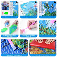 Homenote Kit de pintura de diamante para adultos, kit de pintura de diamante 5D con diamantes redondos y diamantes de imitación, lona de casa de lago, bordado para decoración de pared del hogar (15.7 x 19.7 pulgadas) - Arteztik
