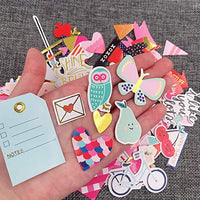 Pegatinas para álbumes de recortes, 80 unidades, pegatinas de cartulina, pegatinas de amor, pegatinas de enmascaramiento decorativas para personalizar laptop, álbum de recortes, planificador diario y manualidades - Arteztik
