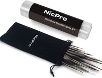 Nicpro - Juego de pinceles para pintura con microdetalles, 15 pequeños pinceles profesionales en miniatura para acuarela al óleo acrílico, para manualidades, pintura y pintura por número - Arteztik
