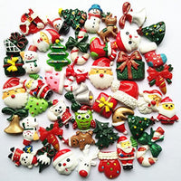 Mosheng - 20 piezas de resina para árbol de Navidad, parte trasera plana, para manualidades, álbumes de recortes - Arteztik
