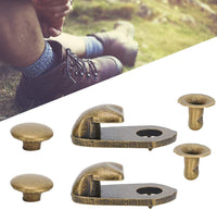 Ganchos de aleación para botas de zapatos, ganchos de encaje para botas de encaje, hebillas de seguridad para campamento, senderismo, escalada, reparación de botas de cuero, hebilla de reparación - Arteztik
