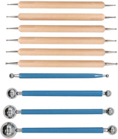 ABenkle 10 herramientas de punteo para pintura de roca, arcilla para modelar arte en relieve (verde) - Arteztik
