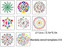 YMSDZHL Juego de 35 piezas de herramientas de punteado de mandala para pintar rocas y hacer manualidades con plantillas de graffiti, suministros de arte de dibujo para niños y adultos - Arteztik
