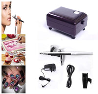 Youteo - Kit de aerógrafo de acción única con mini compresor de aire para decoración de tartas, maquillaje, diseño de uñas, tatuaje, pintura de modelos - Arteztik
