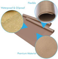 Selizo - Lámina de teflón para transferencia de calor a presión, antiadherente, 12.0 x 16.0 in, 10 unidades, resistente al calor - Arteztik
