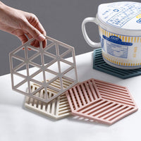 2 moldes de resina de silicona hexagonal, para moldes de resina epoxi para moldes de casting cuadrados, rectangulares, elipse y posavasos de corazón. - Arteztik
