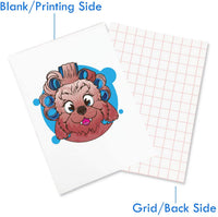 Transfer Master - Papel de transferencia de calor para impresora de inyección de tinta, papel de transferencia de planchado para telas ligeras, 8.5 x 11.0 in, camisetas personalizadas - Arteztik
