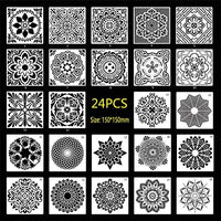 Juego de 56 plantillas de mandala para pintar y dibujar en madera de roca - Arteztik

