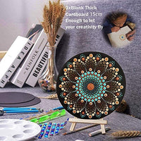 PASISIBICK 10 piezas de cartón redondo negro mandala papel kraft DIY cartones para artista pintor - Arteztik
