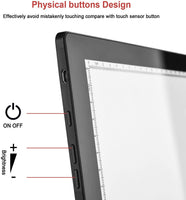 Almohadilla magnética A4 LED Artcraft Tracing Light Pad 4 Caja de luz Ultra Delgado Botones Físicos Control con Función de Memoria USB Pad Animación, Bocetos, Diseño, Stencilling X-ray Visualización W/USB Adaptador - Arteztik
