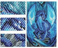Kit completo de pintura de diamantes 5D redondos por números, doble loro con diamantes de imitación bordados, punto de cruz, suministros de manualidades para decoración de pared en el hogar, oficina, 12 x 16 pulgadas - Arteztik
