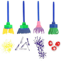 Oenbopo - 31 pinceles de pintura para niños, esponjas de aprendizaje temprano para pintar con manga larga, impermeables, delantal de pintura - Arteztik
