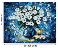 Mural de pared arte pintura por números DIY acrílico Kit de pintura para niños y adultos principiante – 16 x 20 pulgadas Van Gogh cielo estrellado con 3 cepillos y colores brillantes - Arteztik
