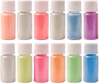 Biutee The Dark Pigment Powder con lámpara UV 12 colores 0.7 oz resina epoxi color pigmento tintes para bricolaje Slime, pintura acrílica, arte de uñas, pintura, manualidades - Arteztik
